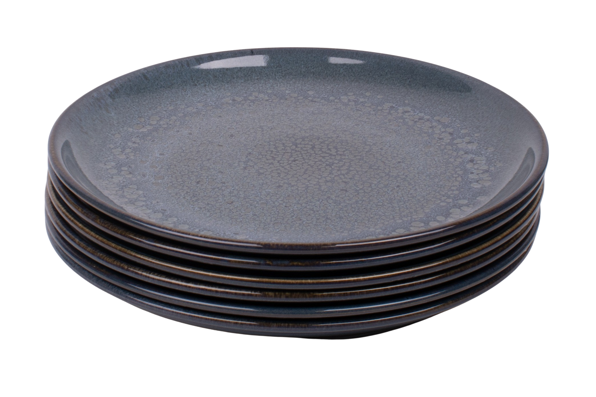 Kade 171 Set van 6 dinerborden - 27 cm - Amadora - blauw met aqua look - Portugees stoneware