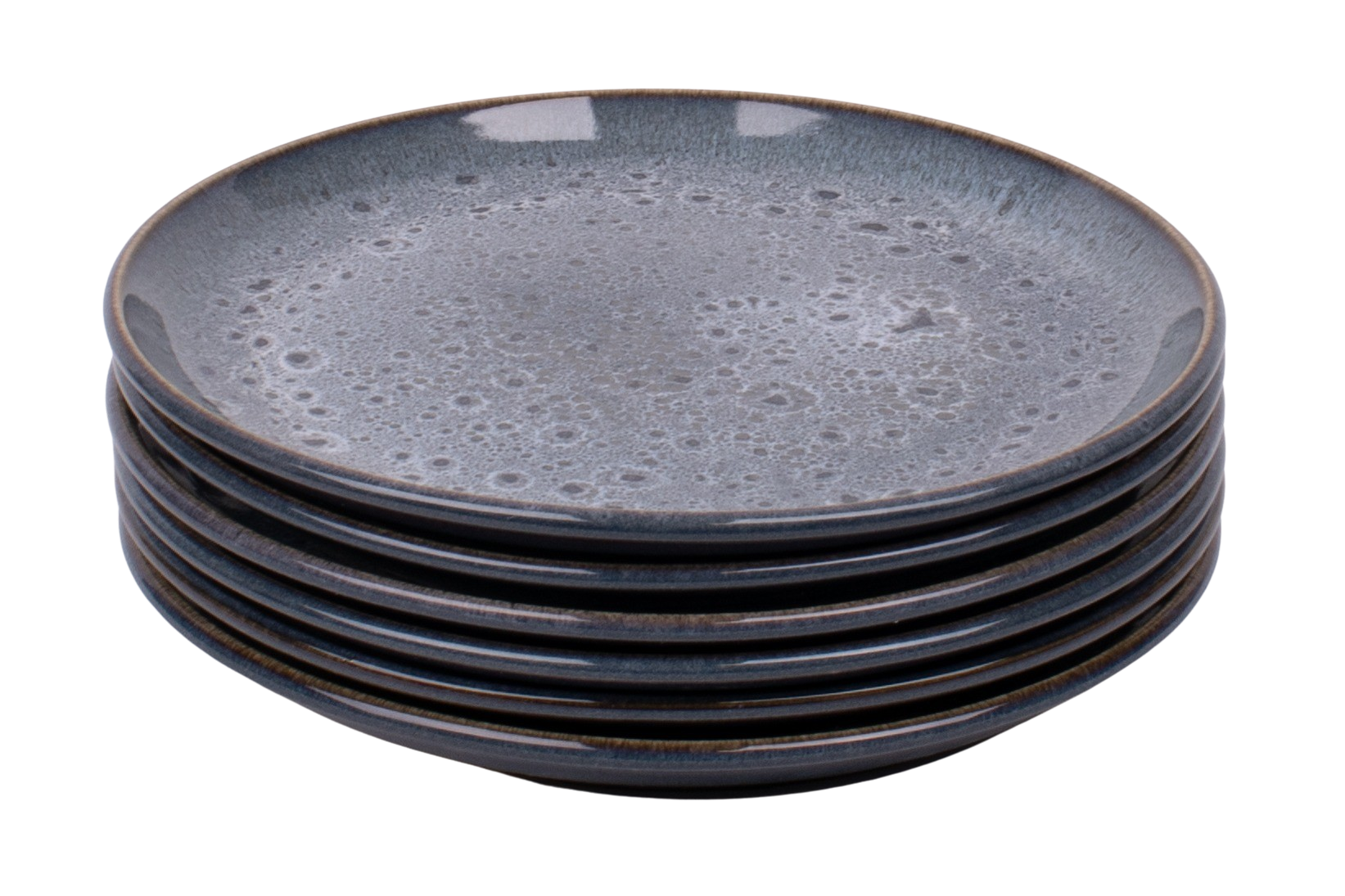 Kade 171 Set van 6 ontbijtborden - 22 cm - Amadora - blauw met aqua look - Portugees stoneware