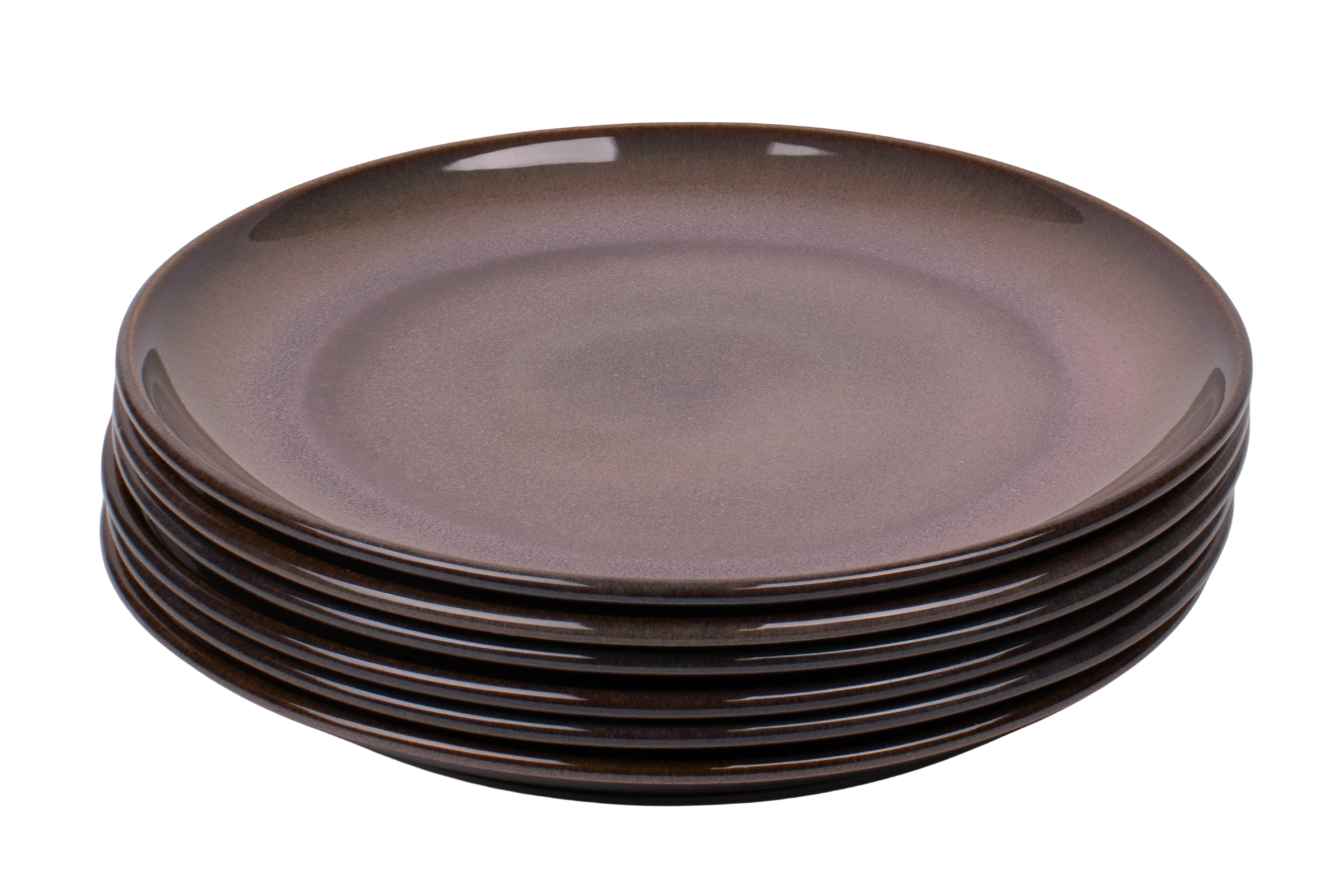 Kade 171 Set van 6 dinerborden - 27 cm - Vila Nova - blauw met roze - normale rand - Portugees stoneware