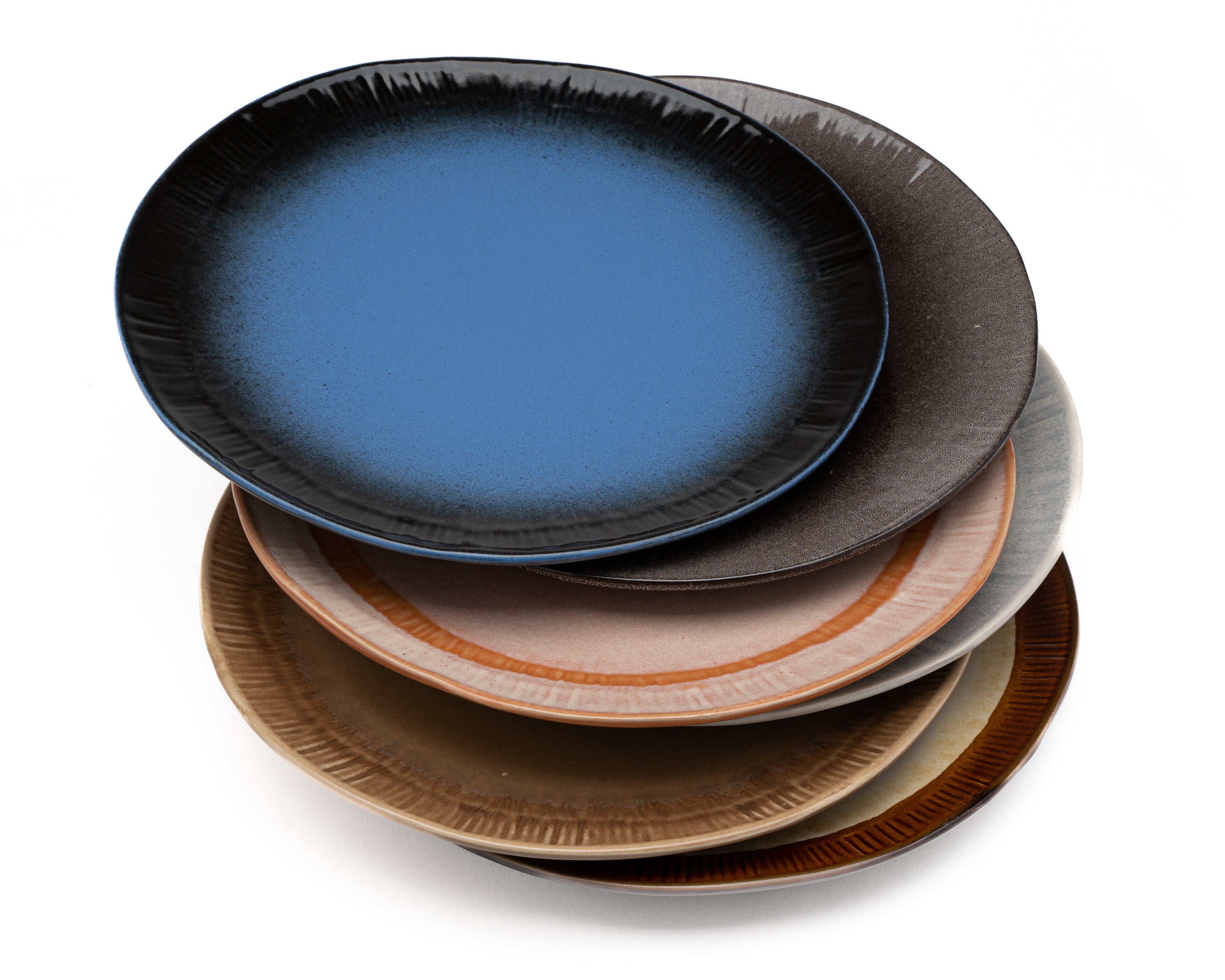 Kade 171 Set van 6 dinerborden - 27 cm - meerkleurig - 6 persoons - aardewerk - Earth style -  - borden - hip en trendy