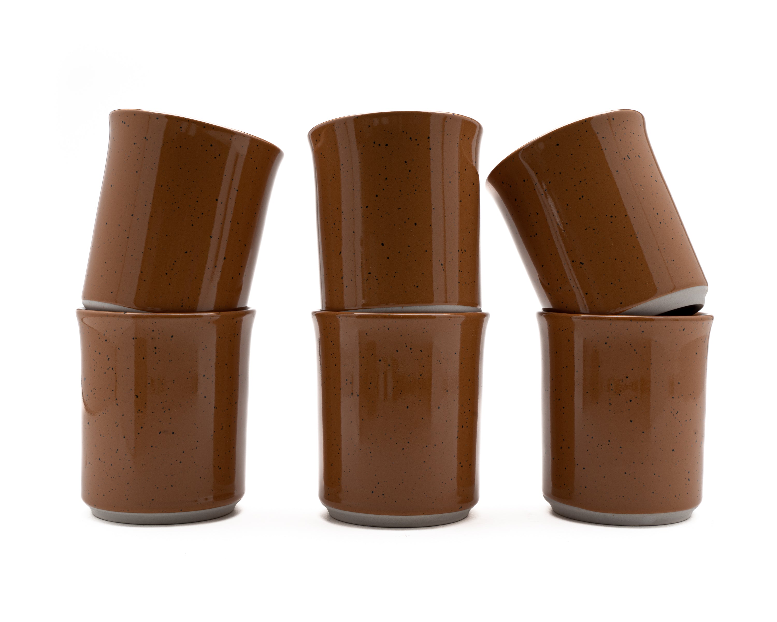 Kade 171  Koffiekopjes - set van 6 kopjes - 150ML - bruin - keramiek - hip en trendy