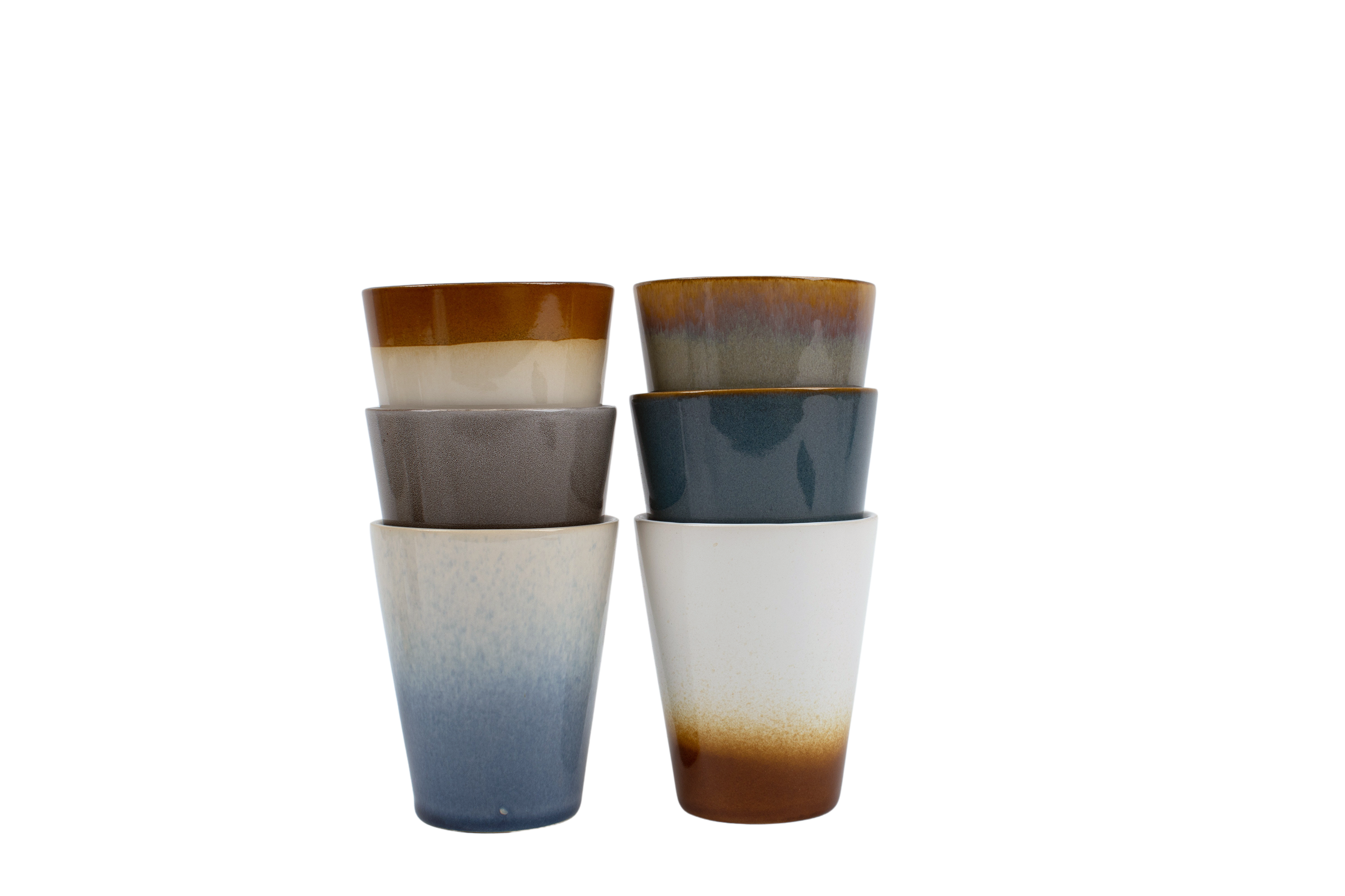 Kade 171 Set van 6 Storm koffiemok - 310ML - verschillende kleuren - koffiebeker
