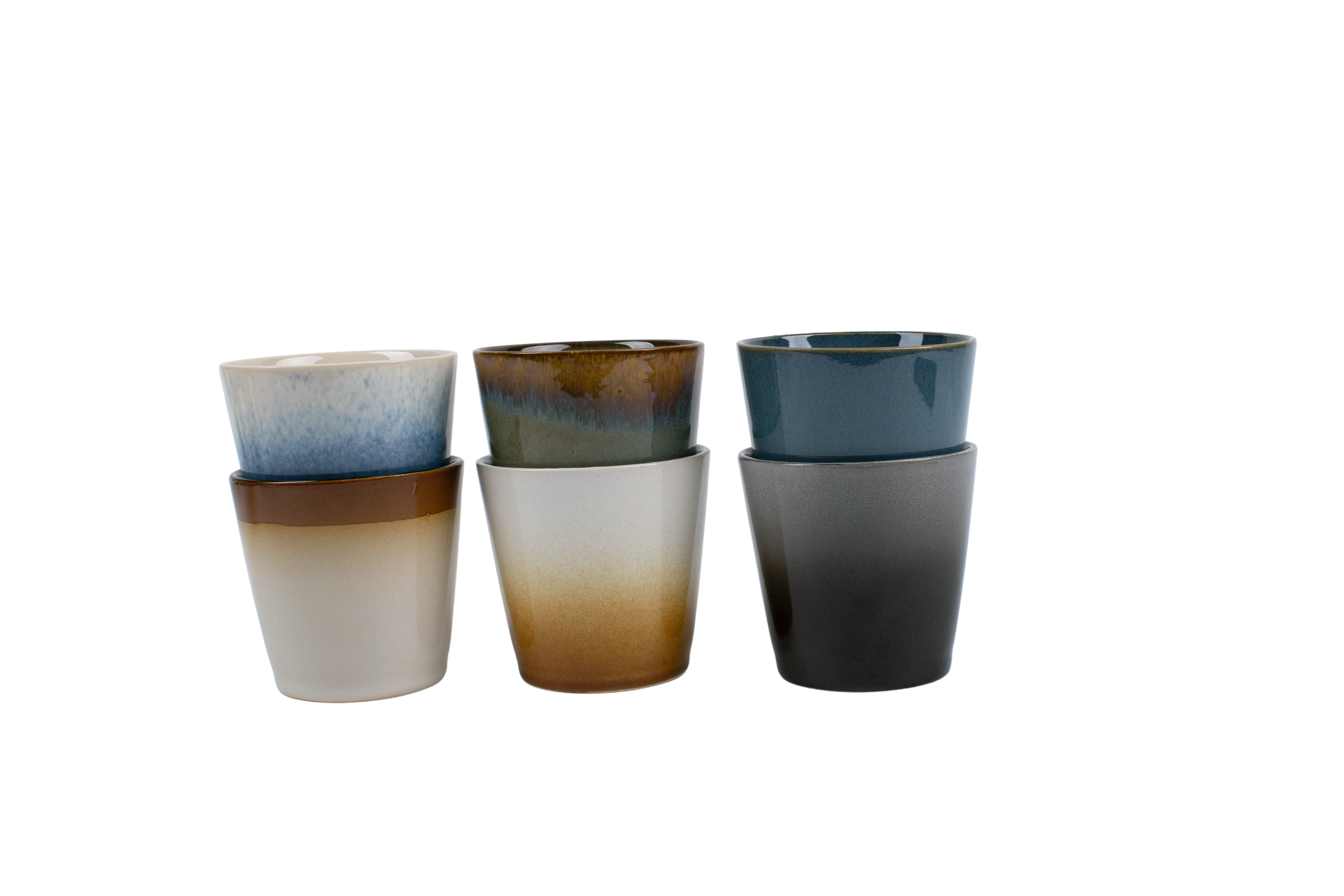 Kade 171  Storm koffiemok - koffiebeker - set van 6 - verschillende kleuren - 200ML