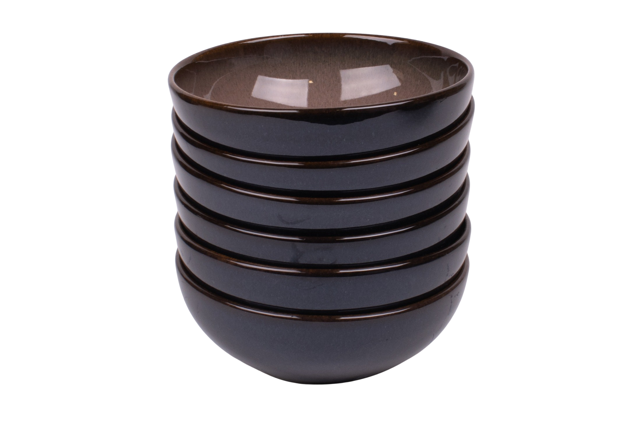 Kade 171 Set van 6 schaaltjes - 15,5 cm - Vila Nova - blauw met roze - Portugees stoneware