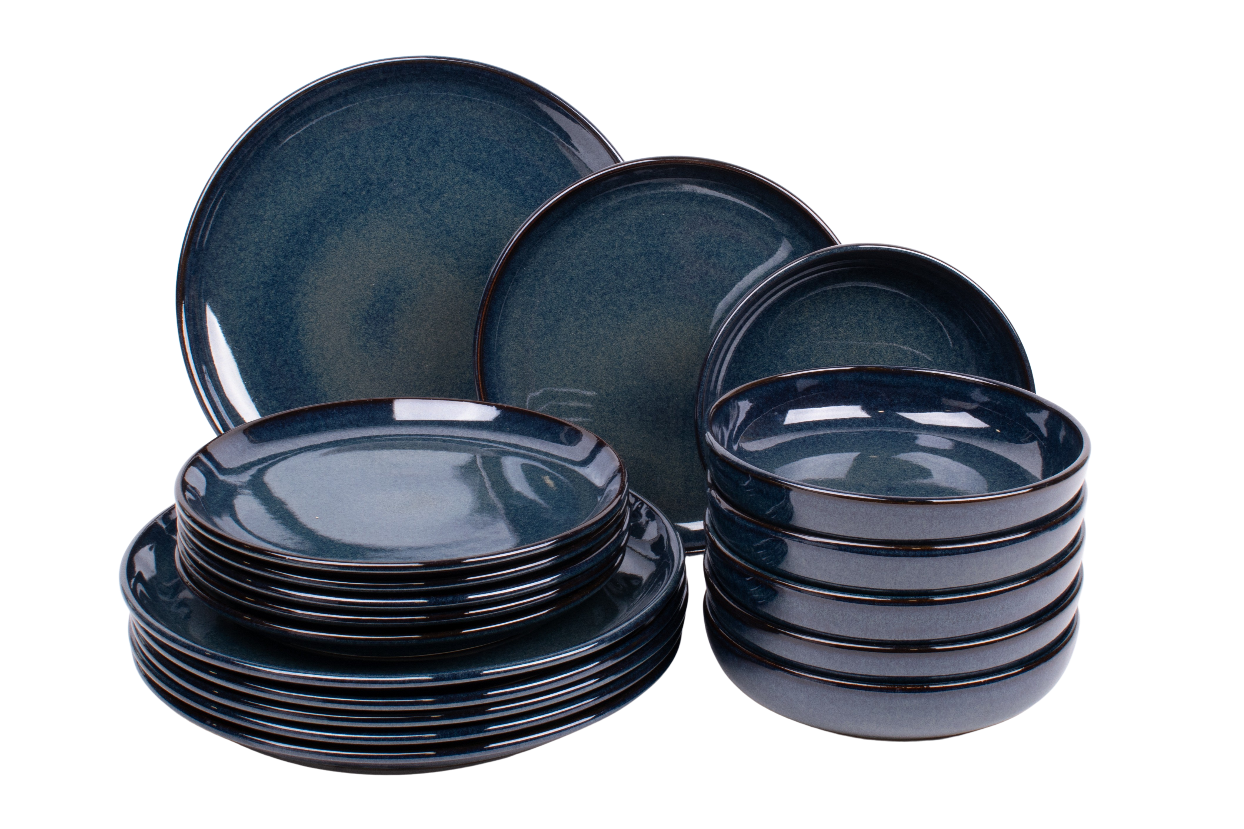 Kade 171 18 delige serviesset - 6 persoons - Faro - blauw - Portugees stoneware