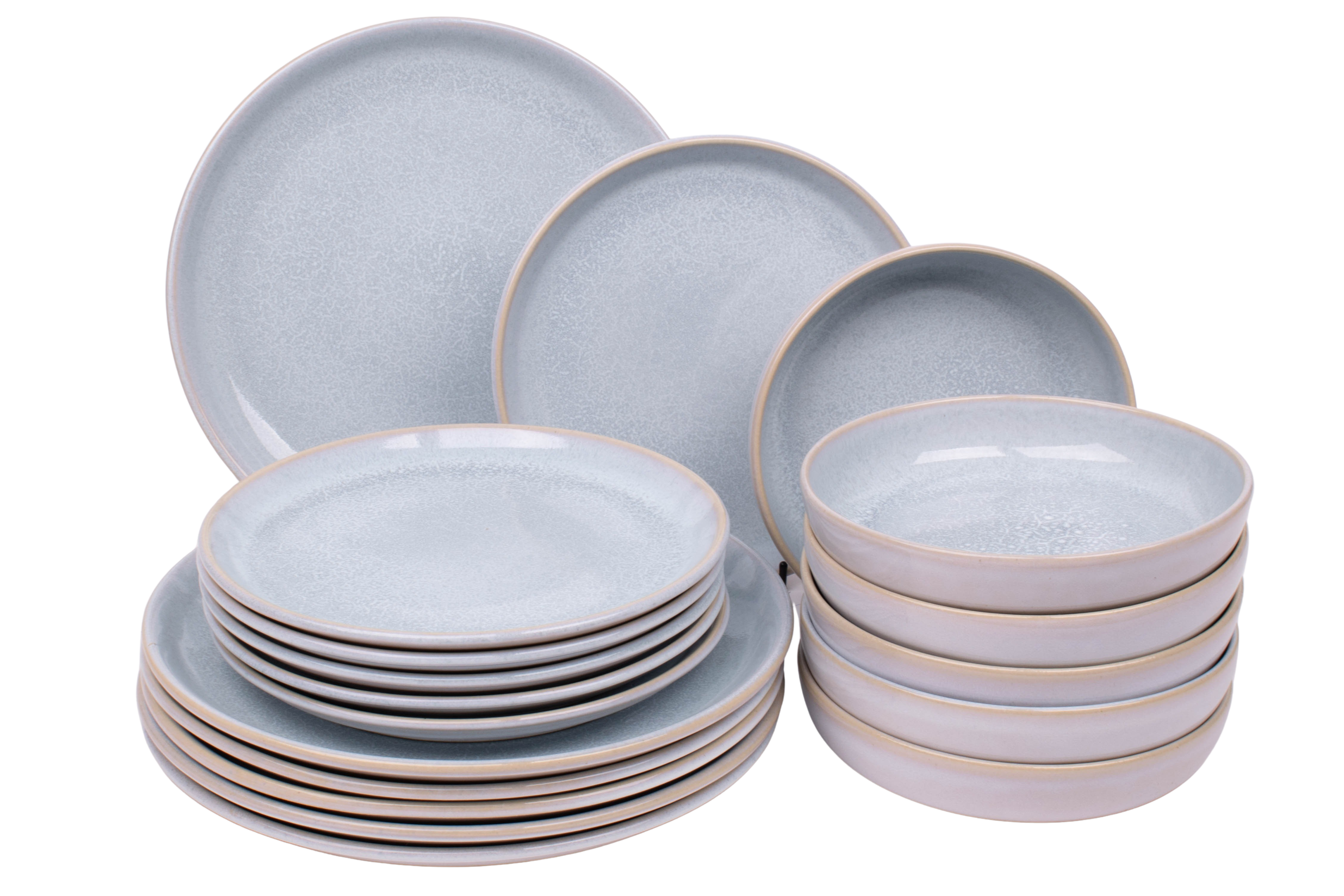 Kade 171 18 delige serviesset - 6 persoons - Sintra - lichtblauw - ocean blue - Portugees stoneware