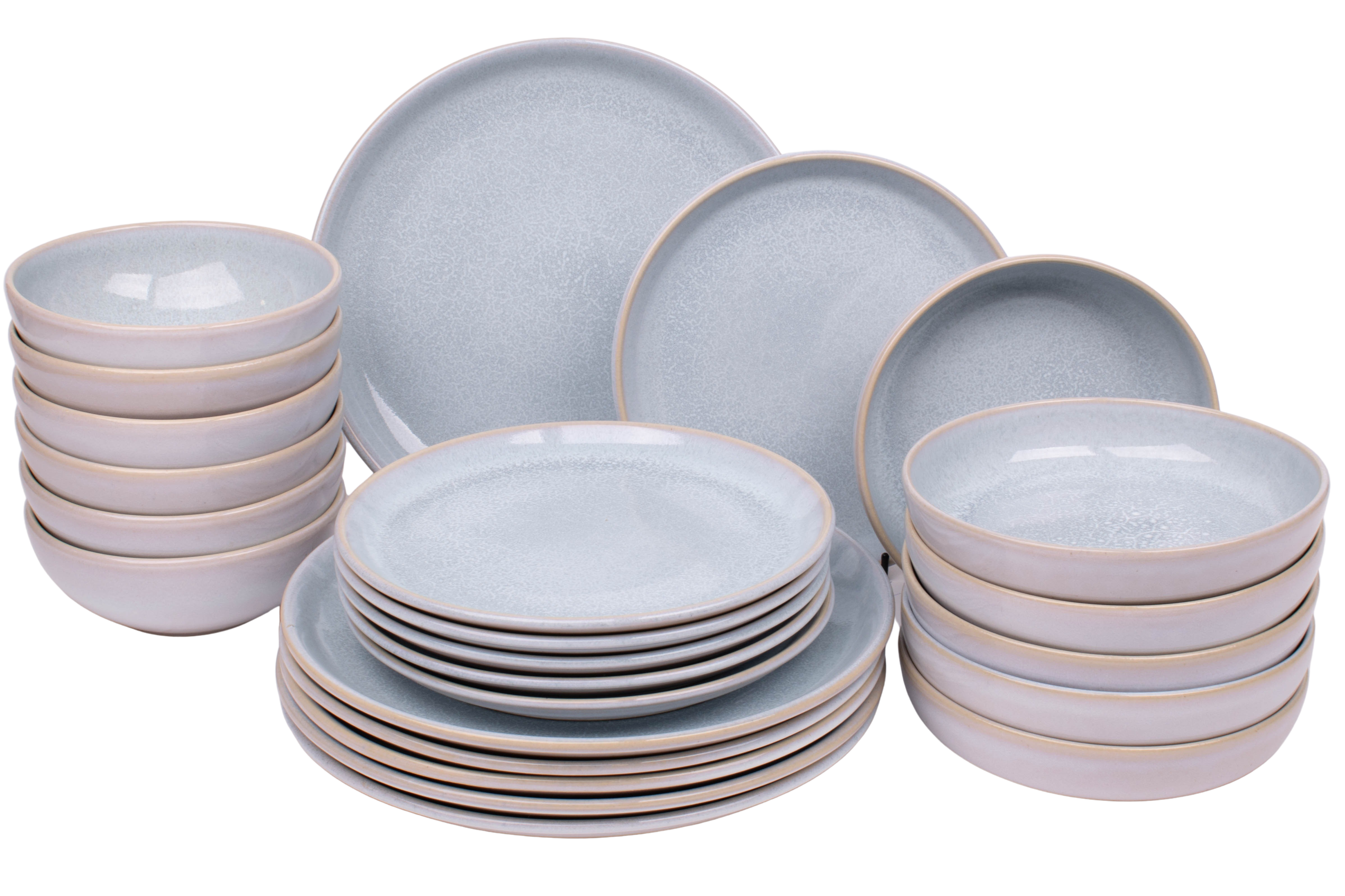 Kade 171 24 delige serviesset - 6 persoons - Sintra - lichtblauw - ocean blue - Portugees stoneware