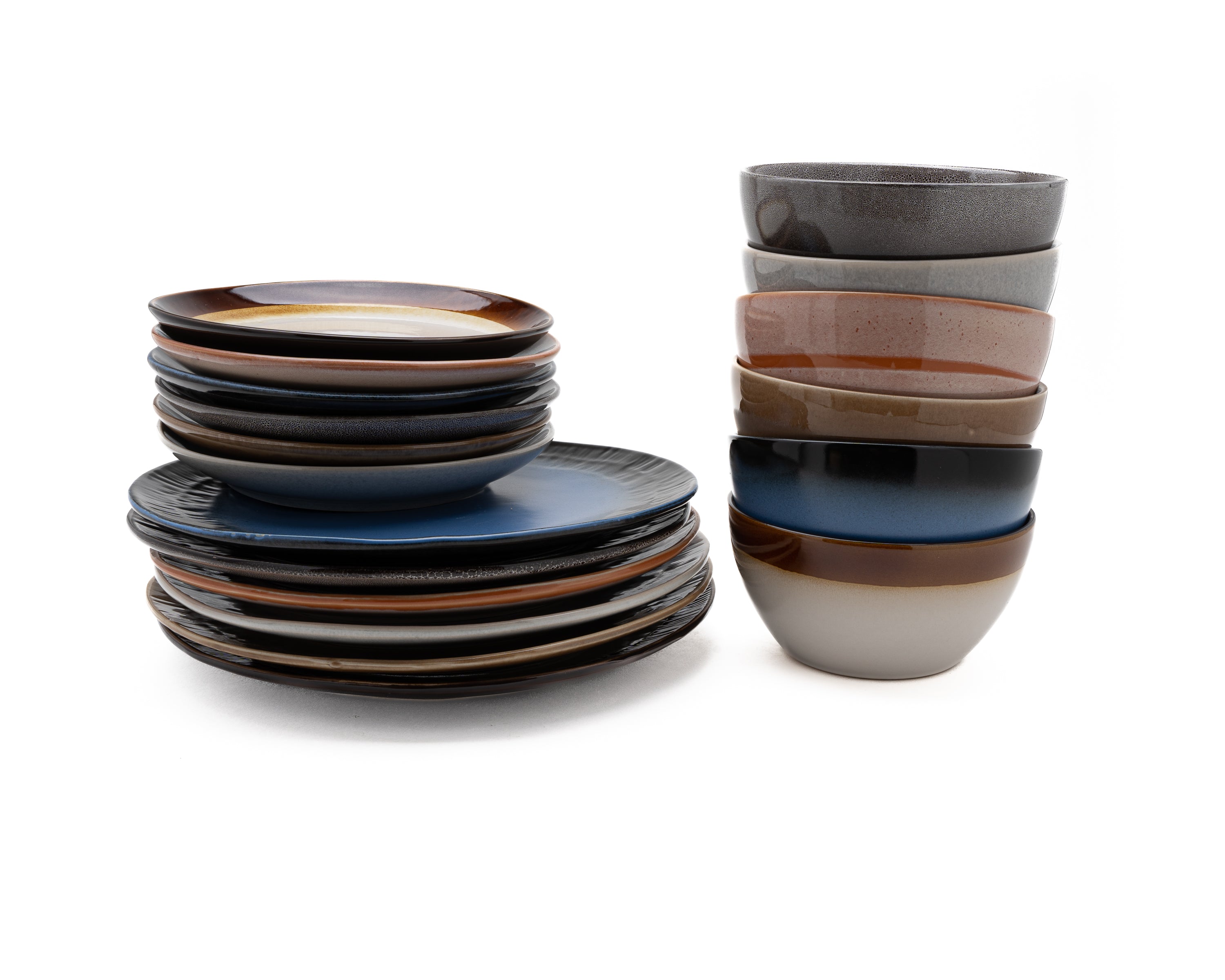 Kade 171 18 delige serviesset - 6 personen - meerkleurig - aardewerk - Earth style -  - hip en trendy