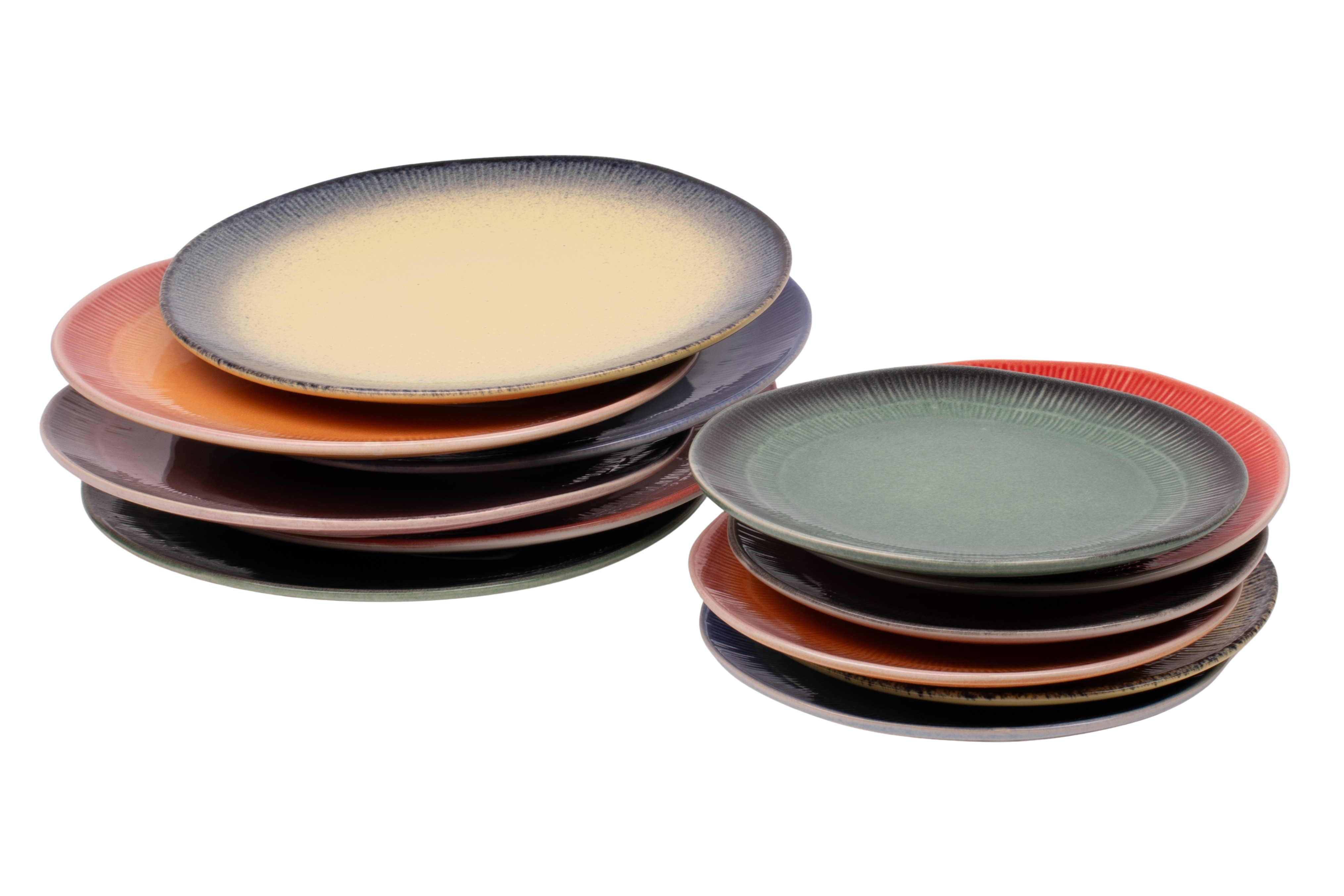 Kade 171 Set van 12 borden - 6 personen - meerkleurig - aardewerk - Fire style -  - hip en trendy