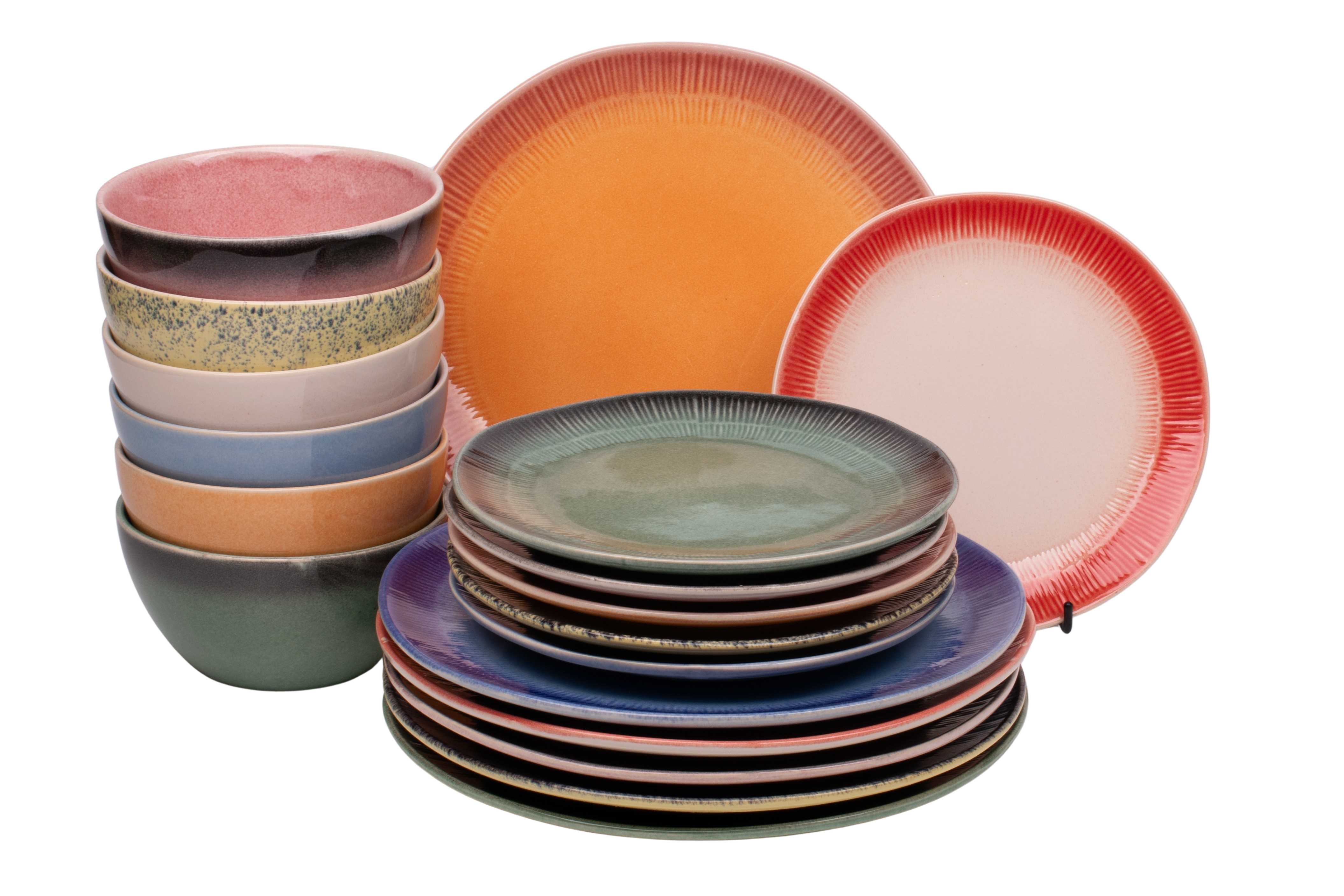 Kade 171 18 delige serviesset - 6 personen - meerkleurig - aardewerk - Fire style -  - hip en trendy