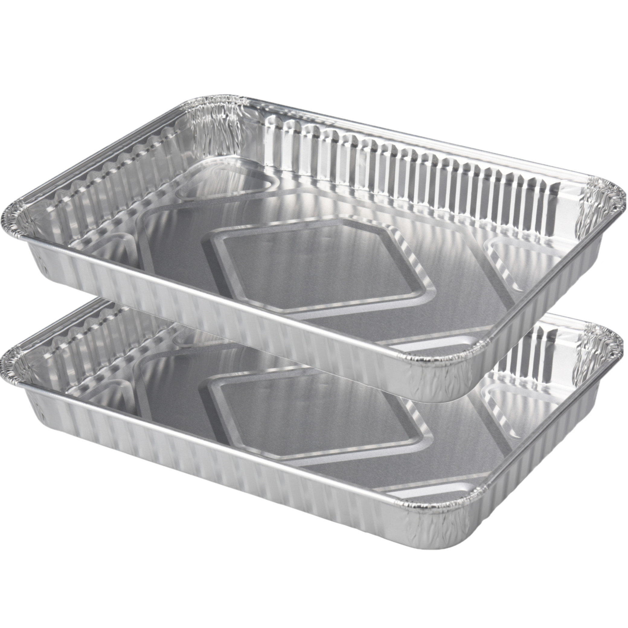 BBQ Collection Barbecue grillschalen - 20x stuks - 23 x 33 cm - vierkant - BBQ schalen -