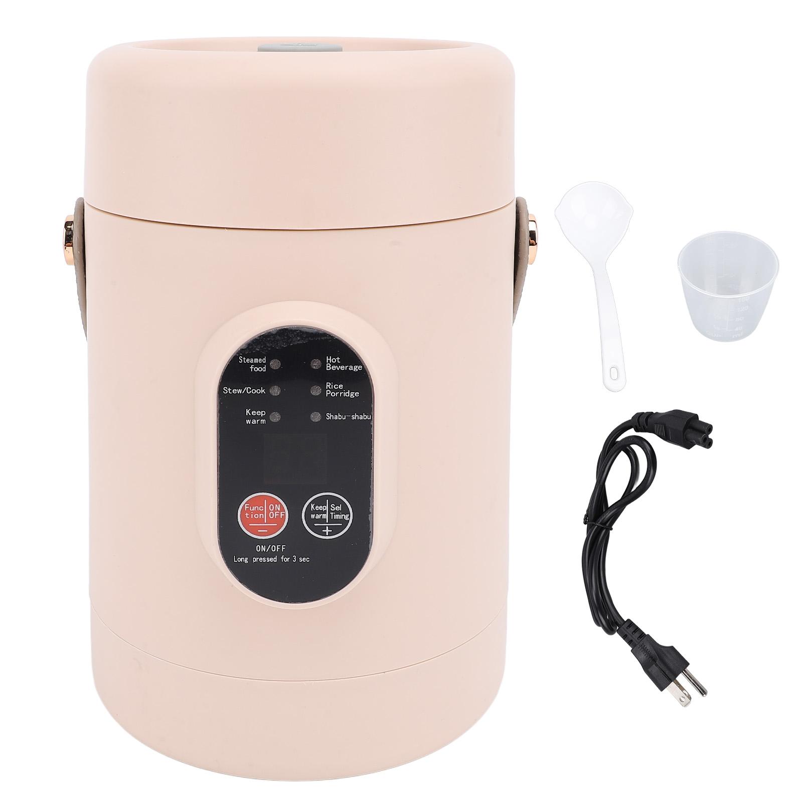 TOMTOP JMS Mini Elektrische Koker met Visueel Deksel Draagbare Stoven Kookpot voor Rijst Eieren Noedels Pap US L