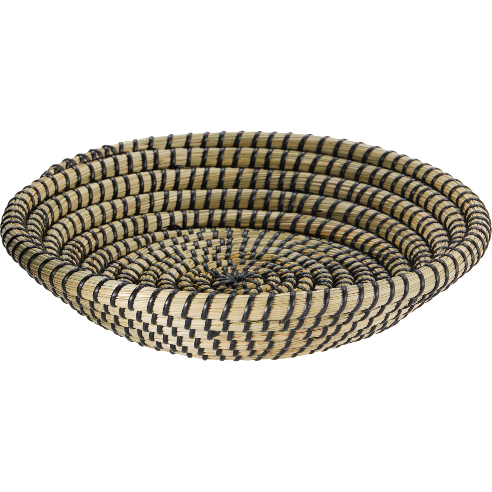 Excellent Houseware Fruitschaal Rattan - gevlochten riet - D30 x H8 cm - naturel - rond - mand -