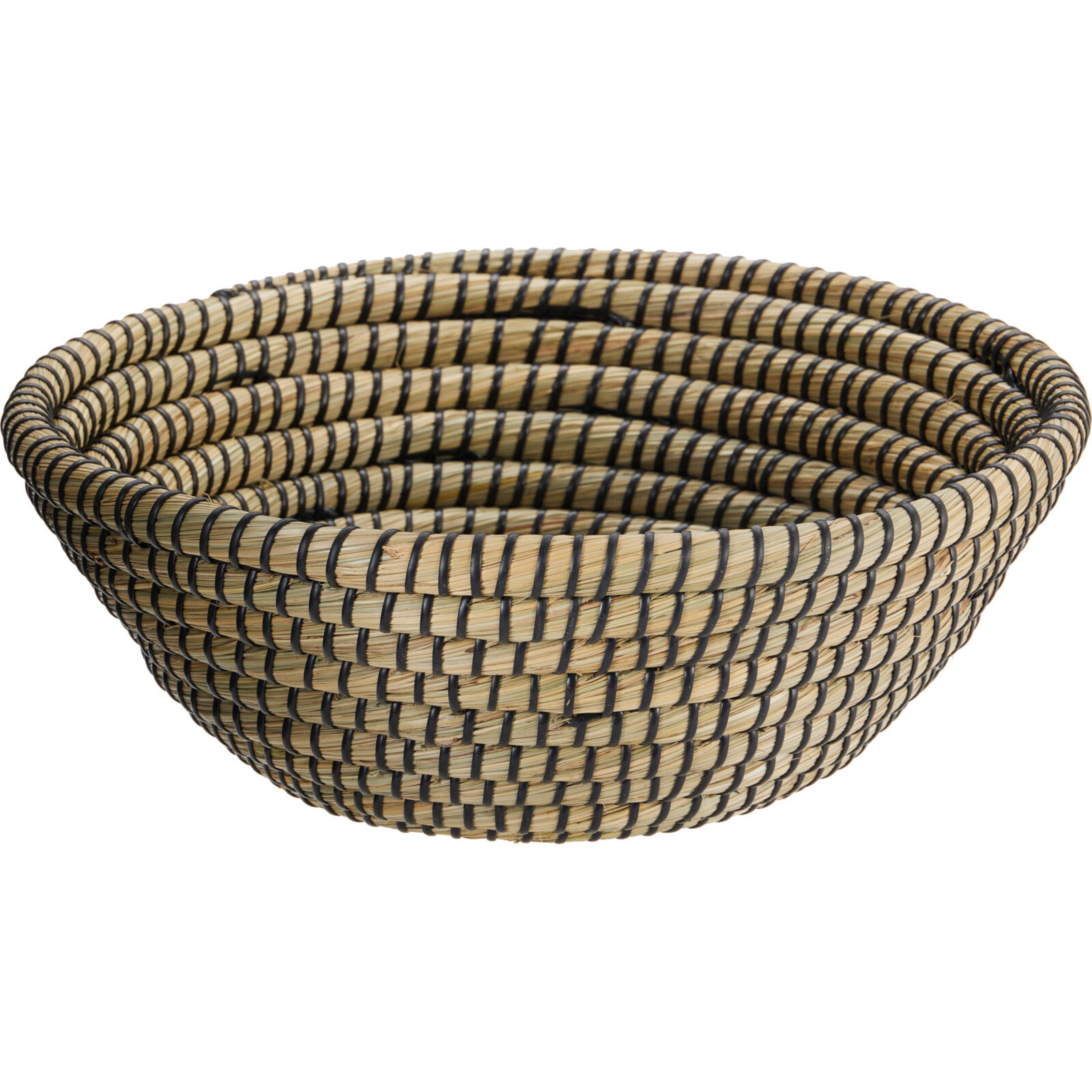 Excellent Houseware Fruitschaal Rotan - gevlochten riet - D32 x H12 cm - naturel - rond -