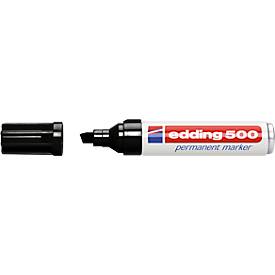 Edding Permanent marker 500 2 - 7 mm. zwart (pak 10 stuks)