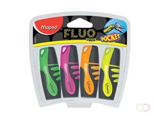 Maped Markeerstift Fluo'Peps Pocket Soft etui van 4 stuks