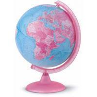 Rombouts Globe Pink 25cm Nederlandstalig Kunststof Voet Met Verlichting