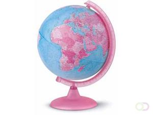 Rombouts Globe Pink 25cm Nederlandstalig Kunststof Voet Met Verlichting