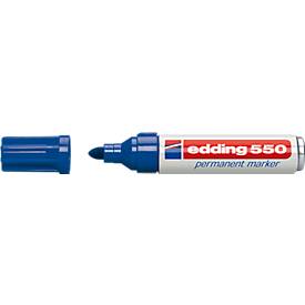 Edding Permanent marker 550 3 - 4 mm. blauw (pak 10 stuks)