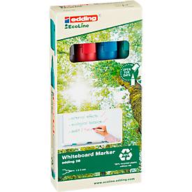 Edding Boardmarker 28 EcoLine 4er Etui sortiert 1,5-3mm Rundspitze