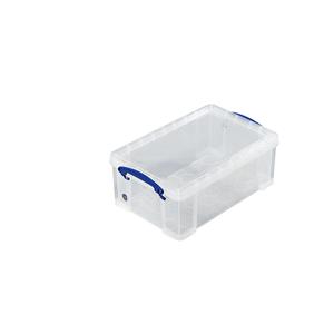 reallyusebox Really Useful Box Aufbewahrungsbox 9 Liter, transparent klar