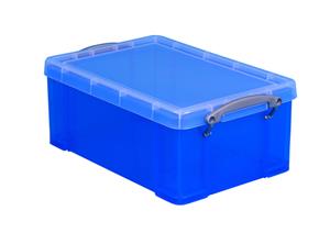 Really Useful Box Aufbewahrungsbox 9TB blau transparent 9 Liter 395 x 255 x 155mm