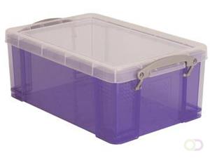 Reallyusefulboxes Really Useful Box 9 liter, transparant paars