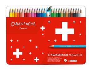 Caran d`Ache Kleurpotloden  Swisscolor aquarel 30stuks ass.