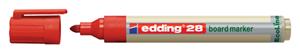 Viltstift edding 28 whiteboard Eco rond rood 1.5-3mm