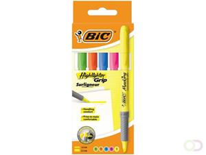 bic Markeerstift  grip etui à 5 stuks assorti