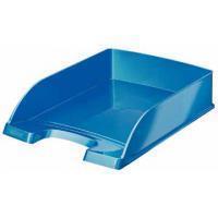 LEITZ Briefablage Plus WOW, A4, Polystyrol, blau-metallic