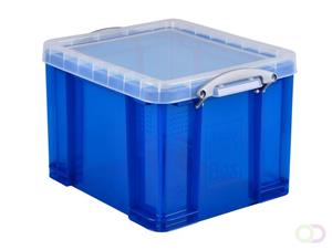 Reallyusefulboxes Really Useful Box 35 liter, transparant, blauw