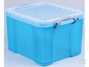 Reallyusefulboxes Really Useful Box 35 liter, transparant helblauw