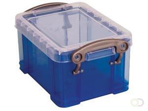 Reallyusefulboxes Really Useful Box visitekaarthouder 0,3 liter, transparant blauw