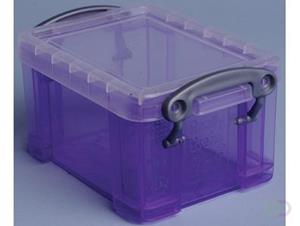 Reallyusefulboxes Really Useful Box visitekaarthouder 0,3 liter, transparant paars