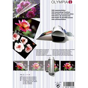 olympia Laminierfolie DIN A4, DIN A5, DIN A6, 95 x 60mm 80 micron 1 Set