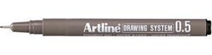 Artline Fineliner  zwart 0.5mm