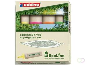 Edding Tekstmarker 24 EcoLine 2 - 5 mm. assorti (pak 4 stuks)