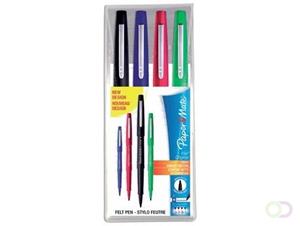 Papermate Paper Mate fineliner Flair Original, etui met 4 stuks in geassorteerde kleuren