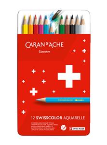 Caran d`Ache Kleurpotloden  Swisscolor aquarel 12stuks ass.