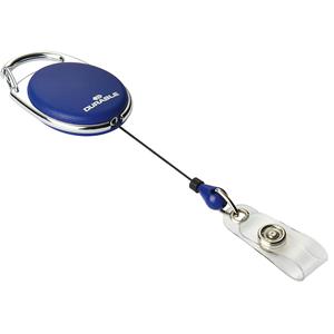 DURABLE Ausweishalter mit Jojo, oval, blau