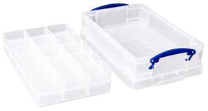 Reallyusefulboxes Really Useful Box 4 liter met 2 dividers, transparant