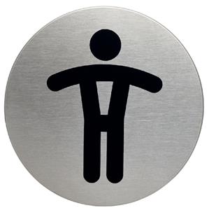 Durable Stalen pictogram Herentoilet