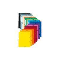 Exacompta Mappen met elastiek, glanskarton, 3 tabbladen - Diverse kleuren - Pakket van 50