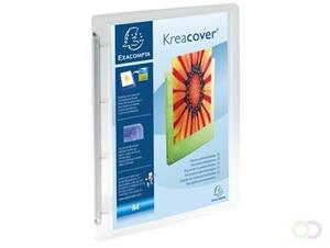 Exacompta Personaliseerbare ringmap Kreacover 4 ringen, transparant wit