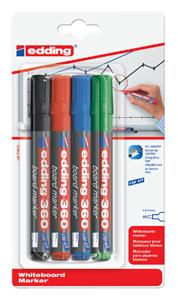 10 x Edding Whiteboardmarker edding 360 nachfüllbar 1,5-3mm sortiert