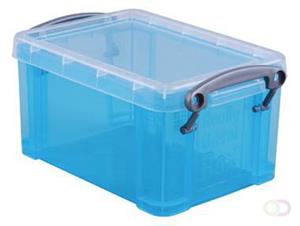 Reallyusefulboxes Really Useful Box 0,7 liter, transparant helblauw