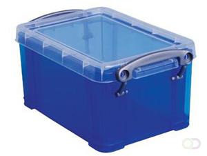 Reallyusefulboxes Really Useful Box 0,7 liter, transparant blauw