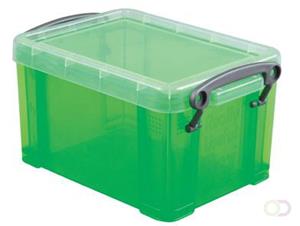 Reallyusefulboxes transparante opbergdoos 0,7 l Groen