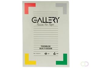 Gallery tekenblok ft 21 x 29,7 cm (A4), extra zwaar houtvrij papier, 190 g/m², blok van 20 vel